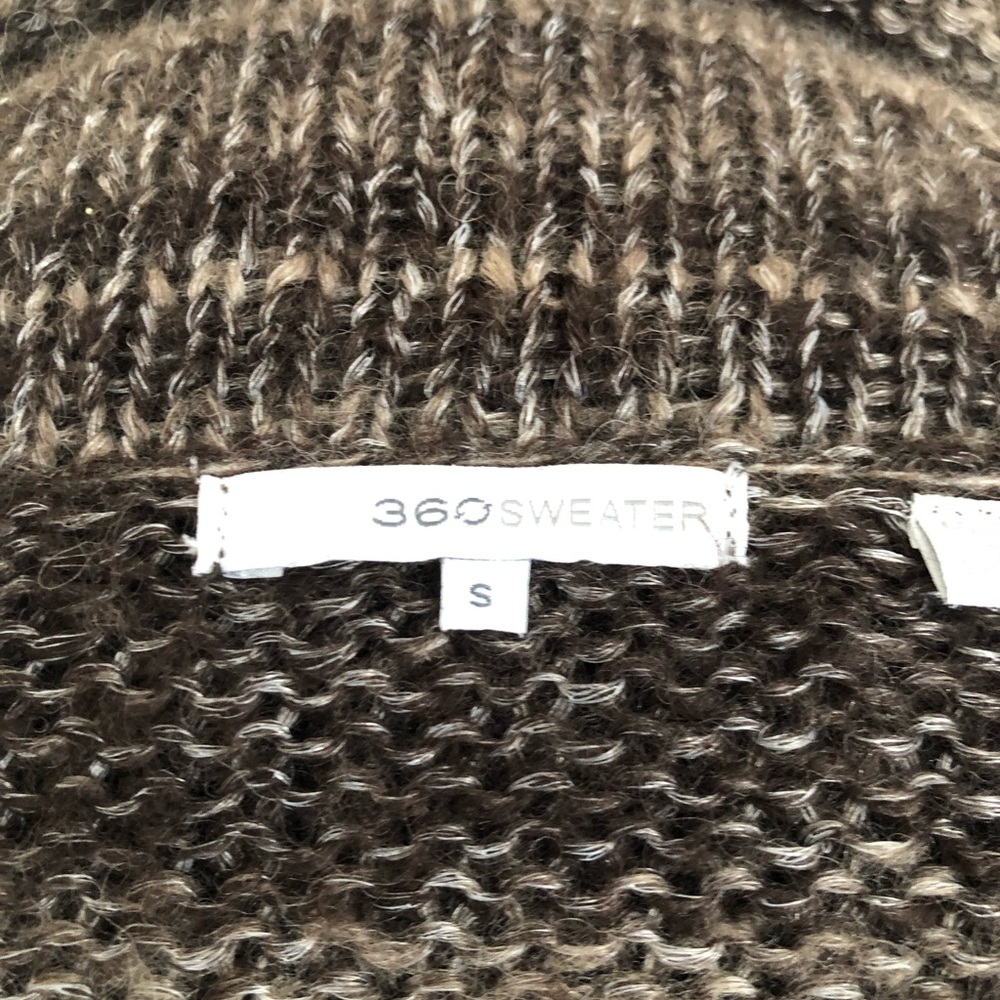 Brown Tan Draped Cardigan  Sweater - Picture 5 of 6